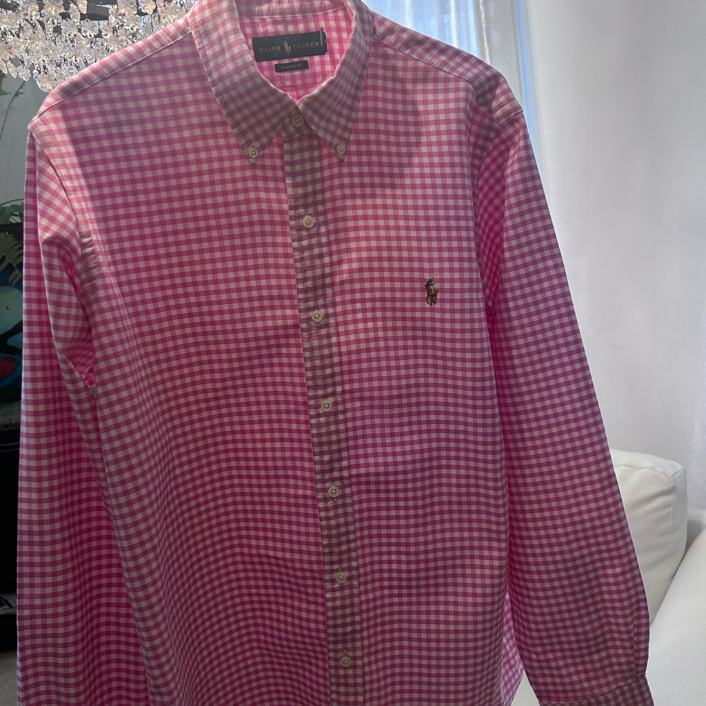 Ralph Lauren Pink Gingham Button-Down Shirt - Men's